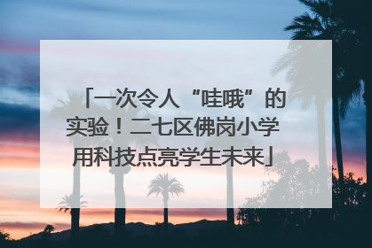 一次令人“哇哦”的实验！二七区佛岗小学用科技点亮学生未来